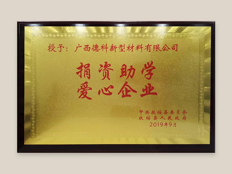 2019扶绥县捐资重教助学爱心企业
