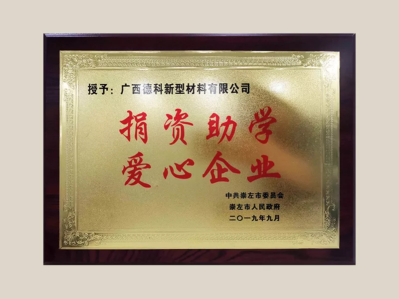 2019崇左市捐资助学爱心企业